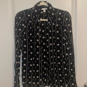 Amuse Society Western Stitch Button Down Top